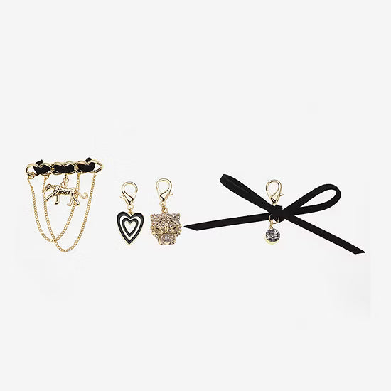Bijoux Bar Gold Tone Heart Halloween Shoe Charm