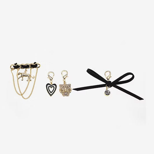 Bijoux Bar Gold Tone Heart Halloween Shoe Charm